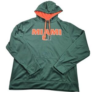 Miami Hurricanes Hoodie Mens XL Green NCAA Football Top Of The World Sweatshirt